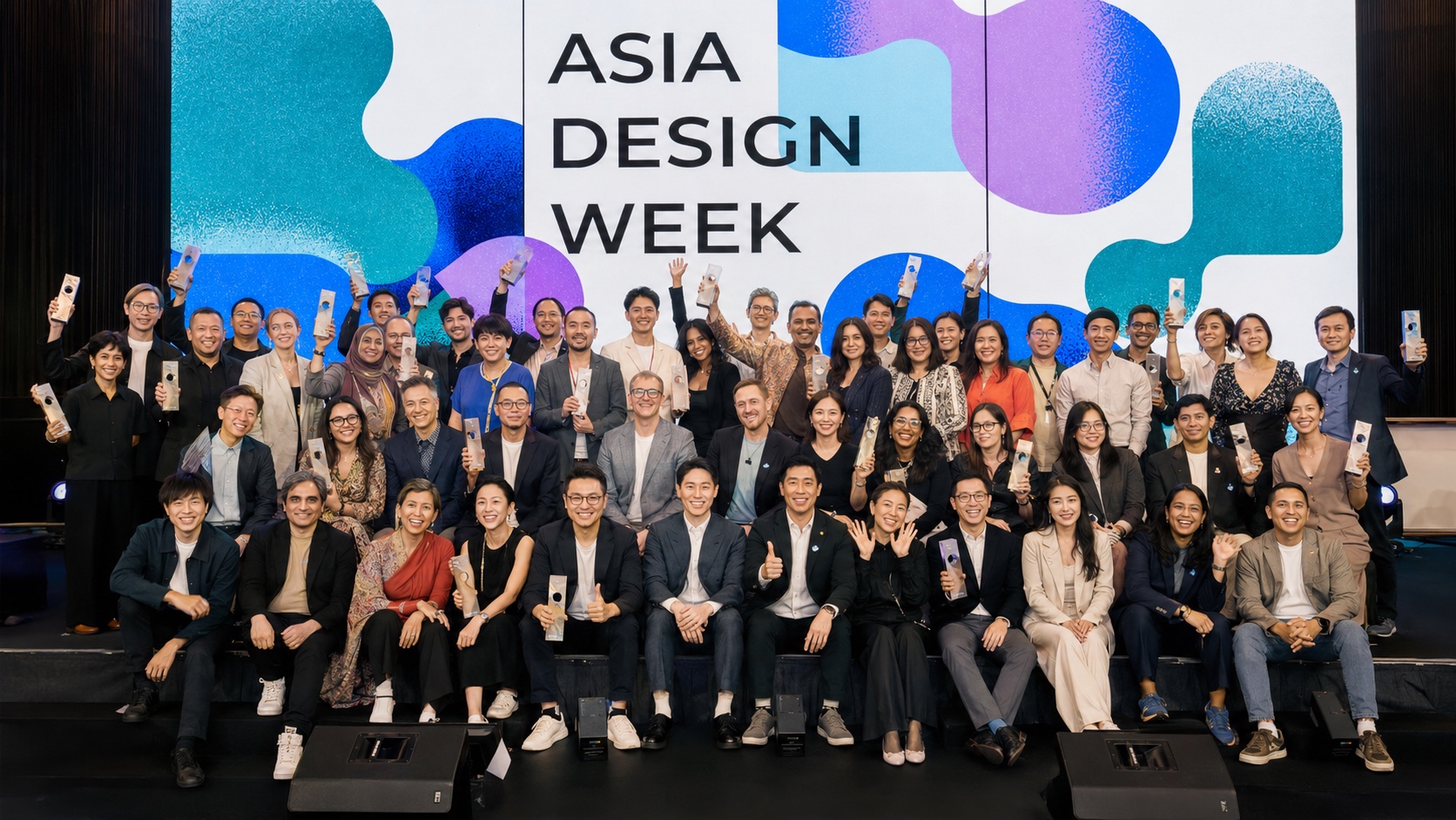 Asia Design Week participants gathering at an international design event.